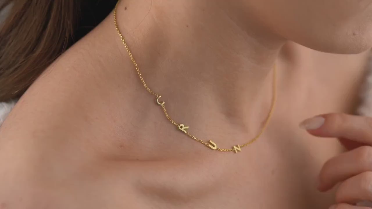 Sideways Initial Necklace