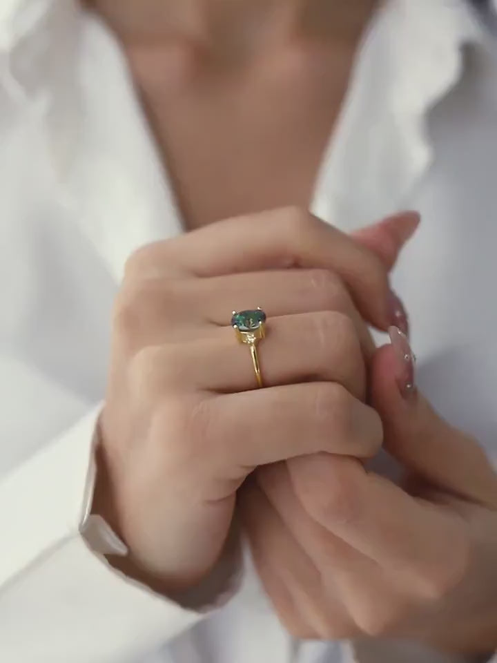 Oval Mystic Topaz Ring