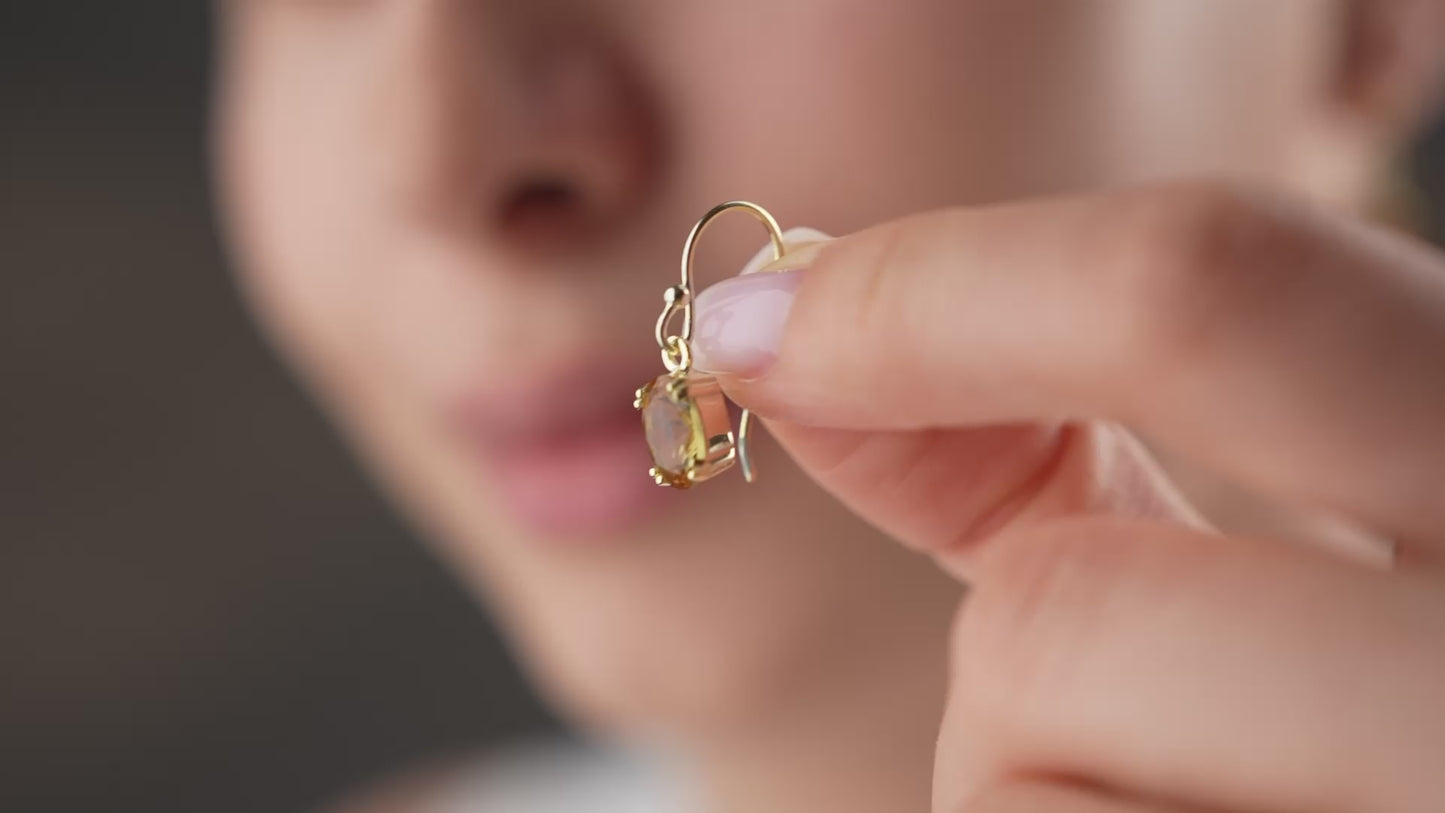 Oval Zultanite Dangle Earrings