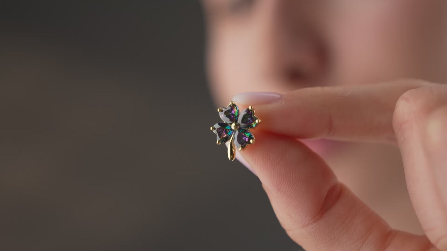 Mystic Topaz Clover Earrings