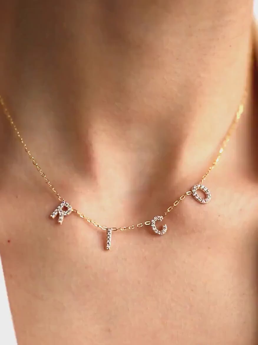 Custom Pave Name Necklace